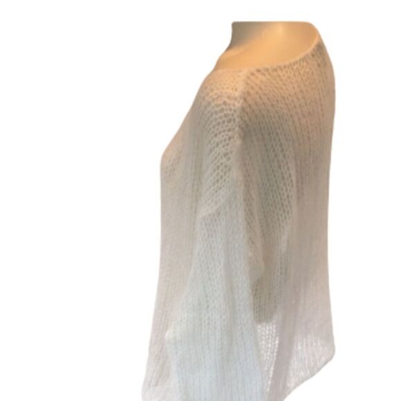 New Eileen Fisher Italian yarn ultra light weight sweater Creamy Ivory Large - Picture 9 of 16